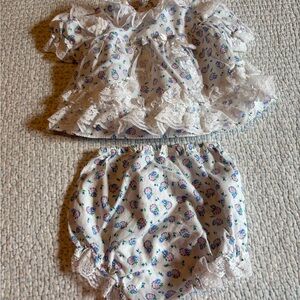 Vintage Girls Top and Bloomer Set